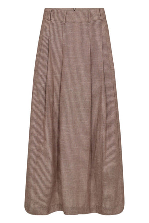 Jiho Anya Pleat Skirt | Brown | Nederdel fra Co'couture