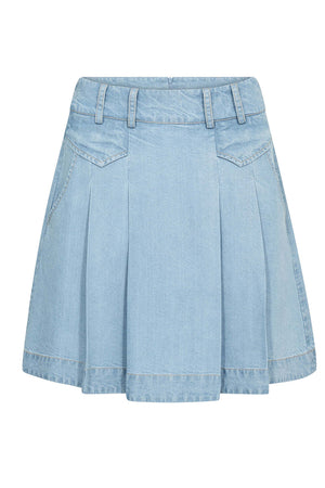 Tillycc Pocket Ple Mini Skirt | Fade Denim | Nederdel fra Co'Couture