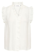 Tassycc Frill Top | White | Skjorte fra Co'Couture – nedsat