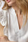 Heracc Frill Ss V-Top | White | Skjorte fra Co'Couture