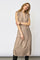 Heracc Frill Ss V-Dress | Walnut | Kjole fra Co'Couture