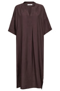 Heracc Tunic V-Dress | Dark Brown | Kjole fra Co'Couture