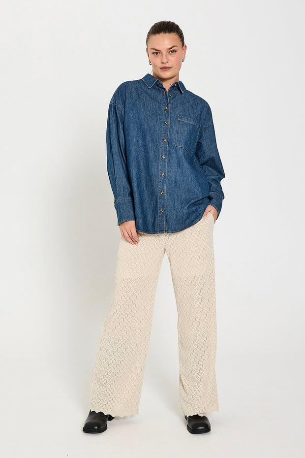 Lisea Shirt 205483 | Medium Blue Denim | Skjorte fra Freequent