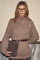 Rowcc Rib Zip Roll Neck Knit 500271 | Walnut | Co'couture