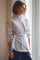Somocc Stripe Funnel Neck Shirt 500372 | White | Co'couture