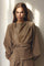 Lunacc Tie Blouse 500386 | Taupe | Co'couture