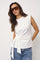 Oriane Pleat Tie Top | White | Top fra Co'couture