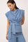 Anto Denim Pleat Top | Light Denim | T-Shirt fra Co'couture