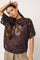 Trey Logo Lace Tee | Dark Brown | T-Shirt fra Co'couture