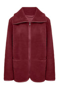 Bamie Teddy Zip | Mørkerød | Jakke fra French Laundry