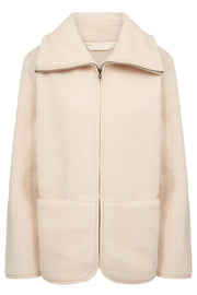 Bamie Teddy Zip | Creme | Jakke fra French Laundry