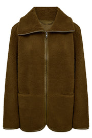 Bamie Teddy Zip | Army | Jakke fra French Laundry