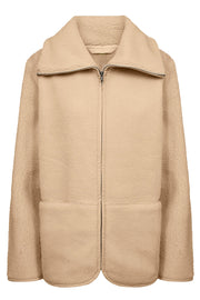 Bamie Teddy Zip | Sand | Jakke fra French Laundry