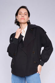 Zabi Trench Bomber Jacket  | Black | Jakke fra Mos Mosh