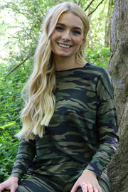 Alma Ls Top | Dusty Camo | Bluse fra Liberté