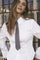 Nila Stripe Tie 39050 | Mid Grey | Slips fra Co'couture