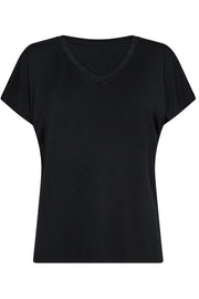 Daisy V-neck | Black | T-Shirt fra State bird