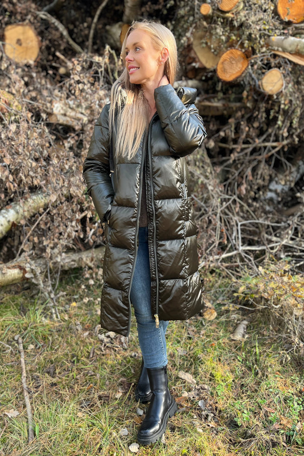 Nova Metallic Down Jacket | Forest Night | Jakke fra Mos Mosh