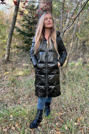 Nova Metallic Down Jacket | Forest Night | Jakke fra Mos Mosh