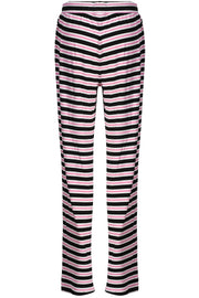 Natalia Straight Pants | Black Bubblegum White Stripe | Bukser fra Liberté