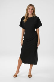 Miloine Drape Dress | Black | Kjole fra Neo Noir