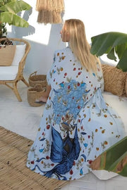 Tiki Bloom | Blue | Kimono fra Statebird