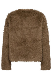 Tibet Crop Fur Jacket | Walnut | Jakke fra Co'couture