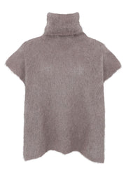 Bjoerk Rollneck Vest | Nougat | Strikket Top fra Black Colour