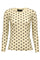 Mesh Ls Tshirt | Elfenbein Schwarz Flock Herz | Bluse von Liberté