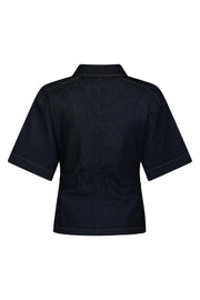 Spenda Denim Blouse | Dark Blue | Bluse fra Neo Noir