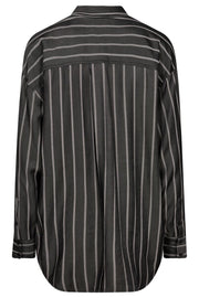 Sue Stripe Oversize Shirt 35696 | Black | Bluse fra Co'couture