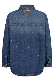 Emme Marine Shirt   | Mid Blue | Skjorte fra Mos Mosh