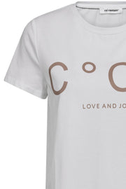 Coco Signature Tee 73171 | WhiteWalnut | Top fra Co'couture
