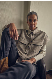 Bouch O-neck Knit | Ecru | Strik fra Mos Mosh