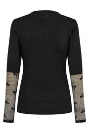 Isa Ls Lace Sleeve Blouse | Bow Lace | Bluse fra Liberté