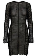 Mesh LS Wrinkle Dress | Black | Kjole fra Liberté – nedsat