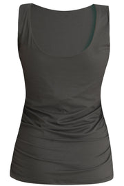 Alma Turn Top | Dark Grey | Vendbar top fra Liberté