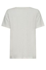 Kylah O-SS Deco Tee | Ecru | T-shirt fra Mos Mosh