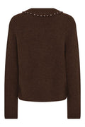 Zora V-Neck Bead Knit | Bracken | Strik fra Mos Mosh – nedsat