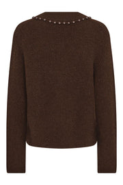 Zora V-Neck Bead Knit | Bracken | Strik fra Mos Mosh