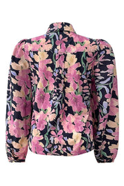 Flora Ls Blouse | Navy Rose Flowers | Bluse fra Liberté