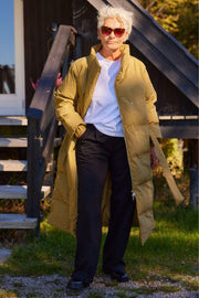 Lilly Long coat | Army | Frakke fra French Laundry