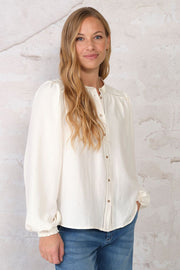 Jasmin Blouse | Off White | Bluse fra Prepair