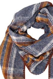 Leoni Chequered Scarf | Grey | Tørklæder fra Black Colour
