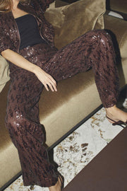 Sophie Sequin Pant 31653 | Dark Brown | Bukser fra Co'couture