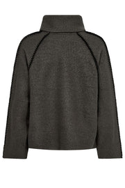 Caja O-LS Sweatshirt  | Sharkskin | Bluse fra Mos Mosh