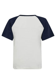 Edge Block Tee 33169 | OffwhiteNavy | T-Shirt fra Co'couture