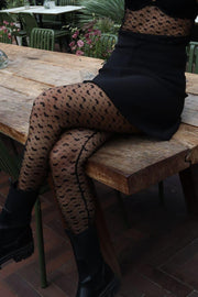 Isa Leggings | Black Small Big Hearts | Leggings fra Liberté