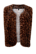 Shanti Vest | Brown Leo | Vest fra Black Colour