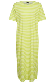 Alma Tshirt Dress | Lime Yellow Stripe | Kjole fra Liberté